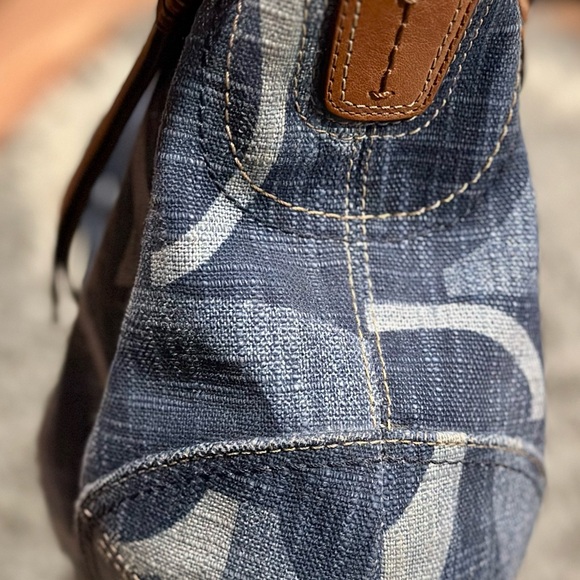 Coach Denim and Leather Hobo Bag - Picture 4 of 8